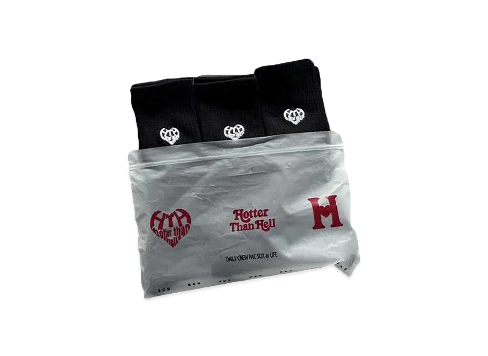 HTH 3pack socks "BLACK(HEART)"