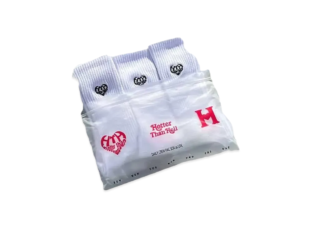 HTH 3pack socks "WHITE(HEART)"