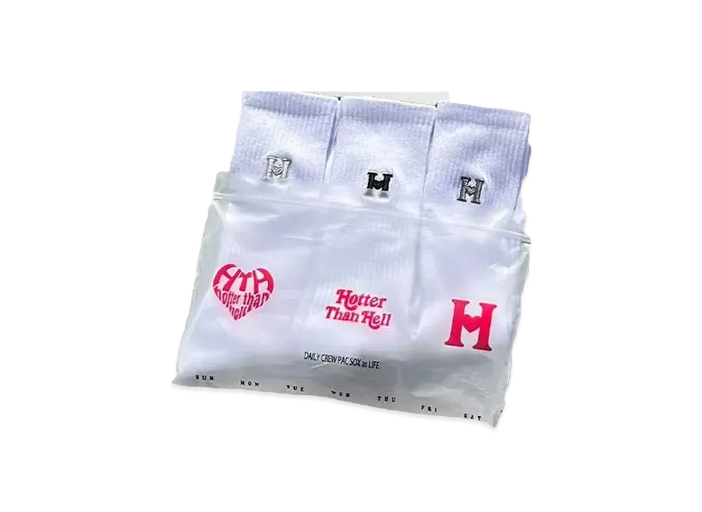 HTH 3pack socks "WHITE(MONOTONE)"