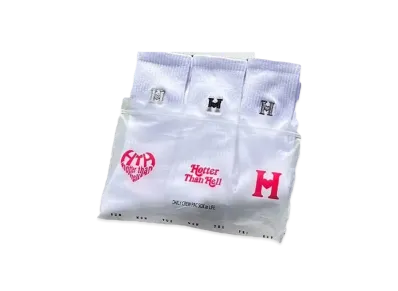 HTH 3pack socks "WHITE(MONOTONE)"