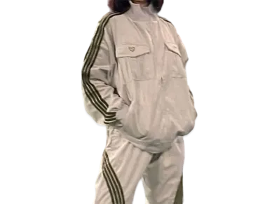 HTH velor track jacket "LIGHT GRAY"