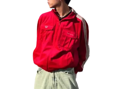 HTH velor track jacket "RED"