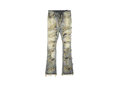 VALABASAS "EYEORE" DARK VINTAGE WASH STACKED FLARE JEAN "DARK VINTAGE WASH"