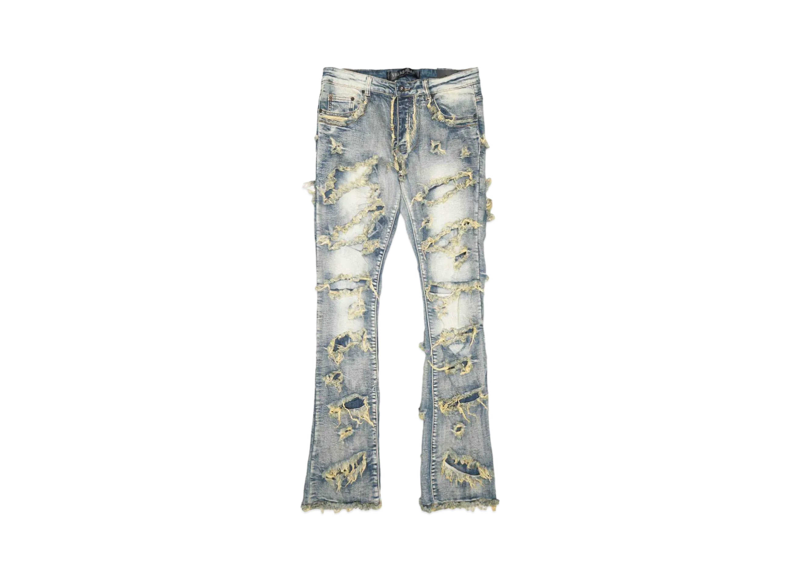VALABASAS "EYEORE" DARK VINTAGE WASH STACKED FLARE JEAN "LIGHT VINTAGE WASH"
