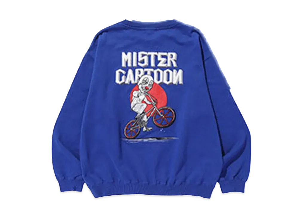 XLARGE x Mister Cartoon Crewneck Sweat Shirt "Blue"
