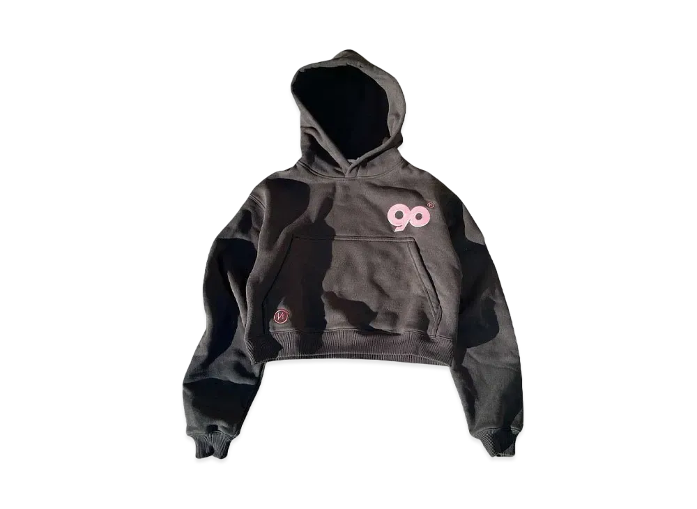 9090 90 Logo Original Hoodie (9090 girl) "Black pink"