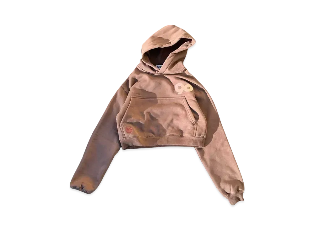 9090 90 Logo Original Hoodie (9090 girl) "Brown"