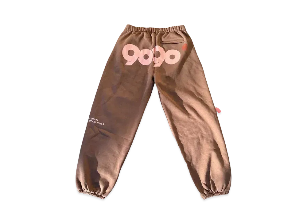 9090 90 Logo Original Sweat Pants (9090 girl) "Brown"