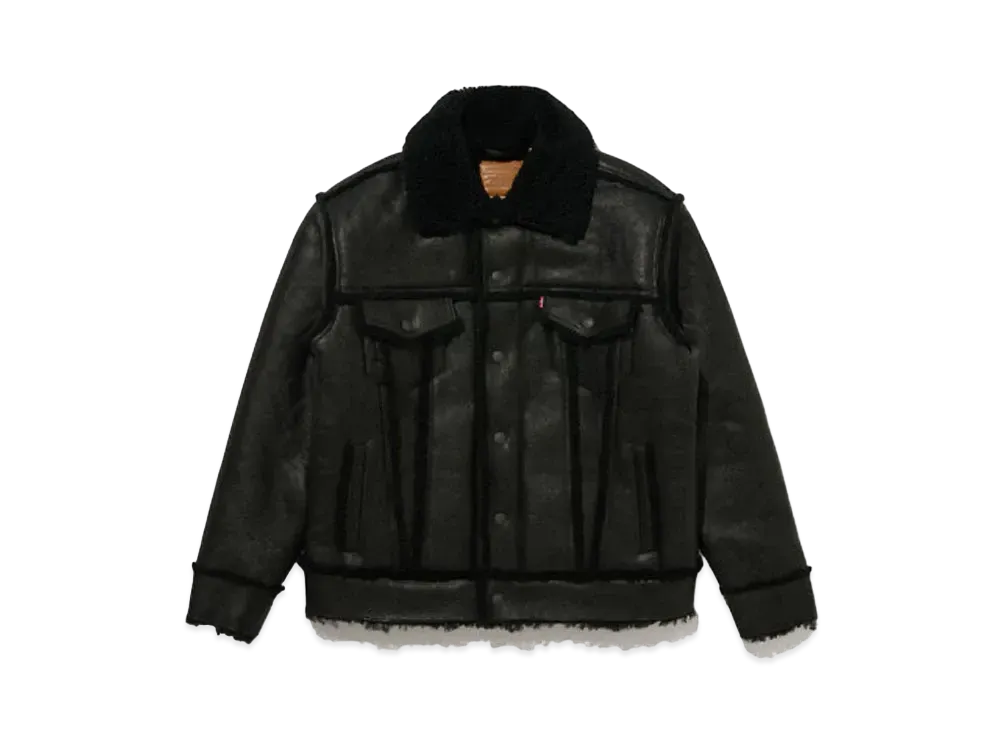LEVI'S Shearling Olympia Trucker Jacket "Black"