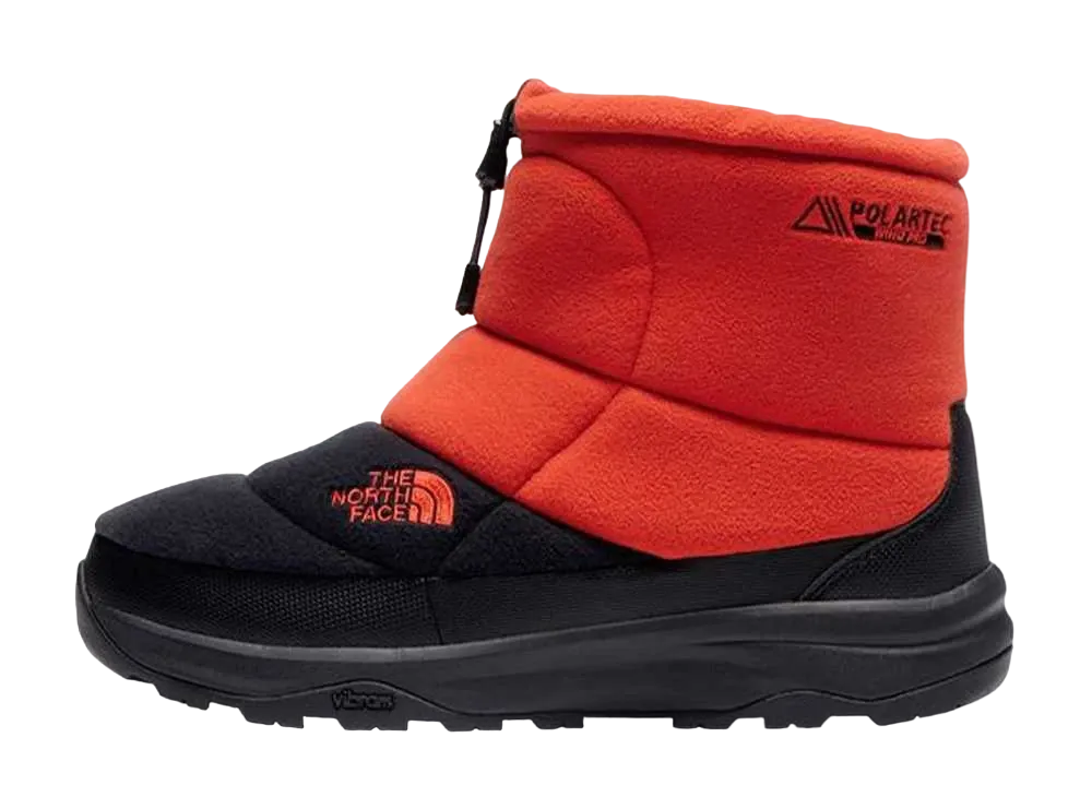 The North Face Nuptse Bootie Short Polartec "TNF Orange/TNF Black"