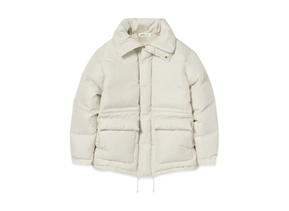 AURALEE x Tekla Stripe Down Jacket "Snow Stripes"