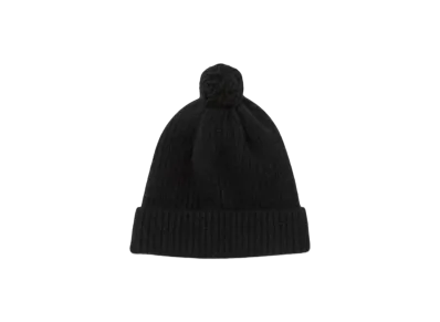 AURALEE x Tekla Baby Cashmere Night Knit Cap "Top Black"