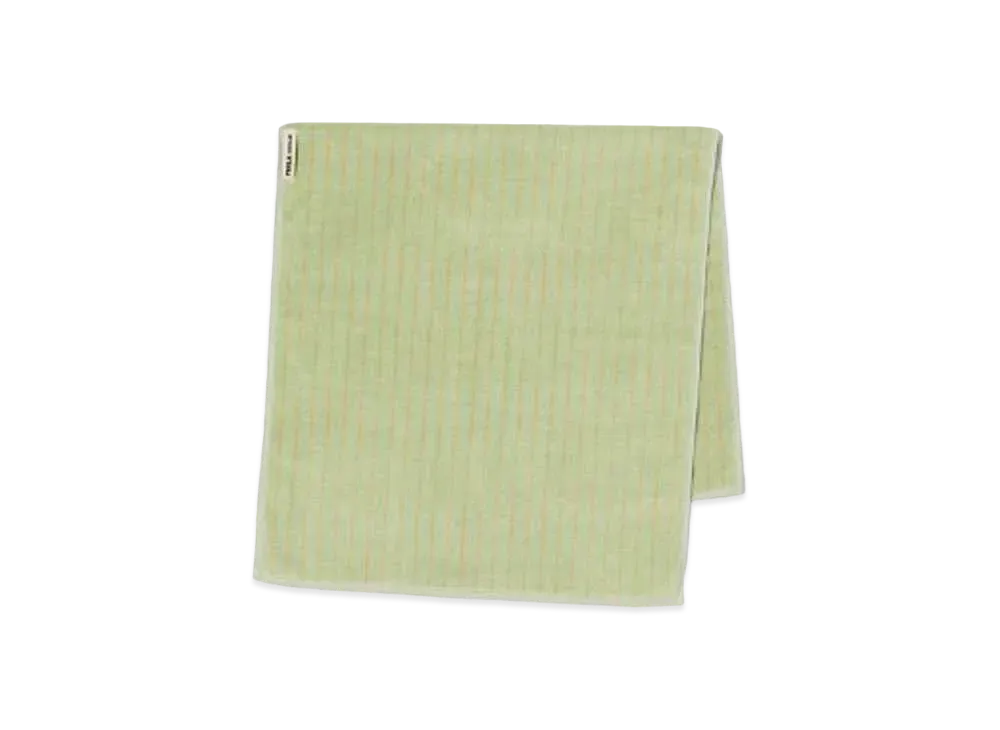 AURALEE x Tekla Bath Towel "Light Moss Stripes"