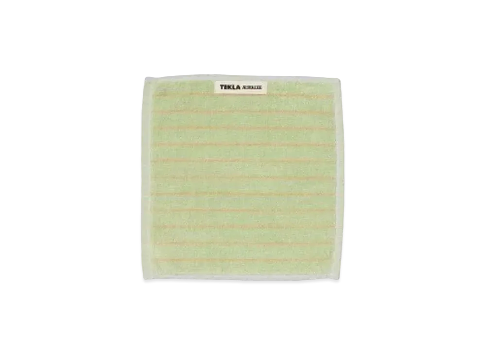 AURALEE x Tekla Wash Cloth "Light Moss Stripes"
