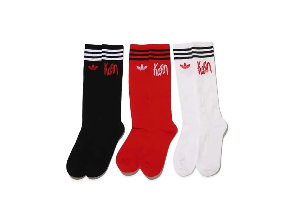 adidas x Korn Socks "White/Black/Better Scarlet"