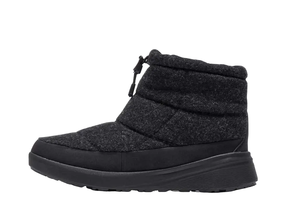 The North Face Women's Nuptse Bootie Waterproof 8 Short Wool "Mix Charcoal"
