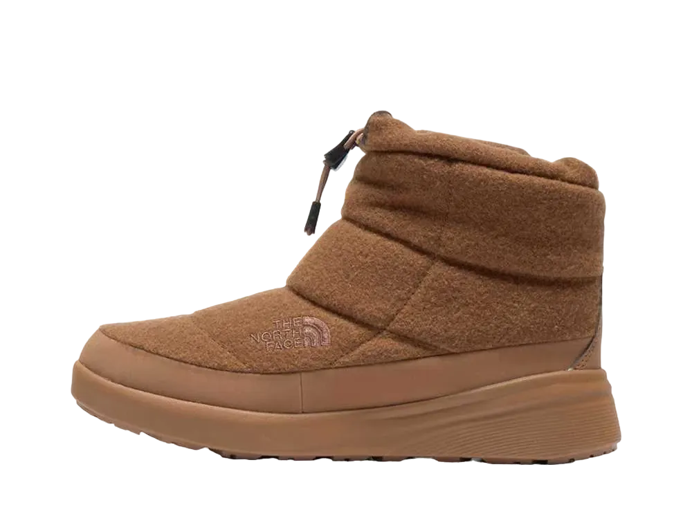 The North Face Women's Nuptse Bootie Waterproof 8 Short Wool "Utility Brown"