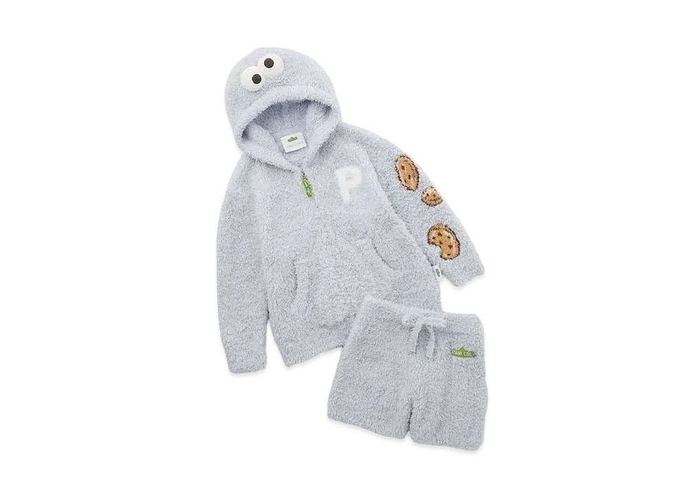 GELATO PIQUE x Sesame Street Cookie Monster Parka & Short Pants Set (Kids) "Blue"