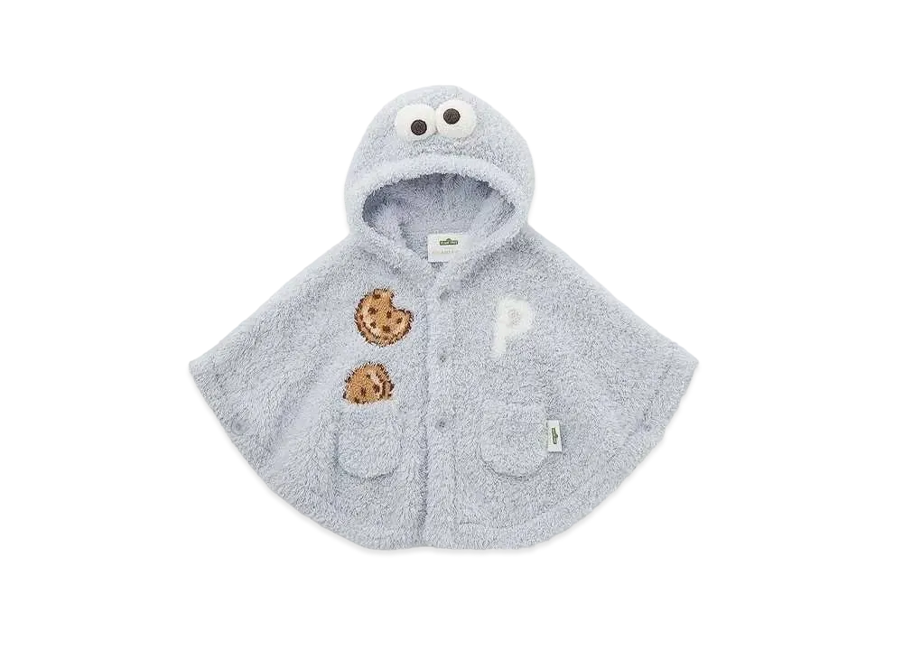 GELATO PIQUE x Sesame Street Cookie Monster Poncho (Baby) "Blue"
