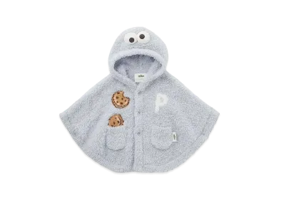 GELATO PIQUE x Sesame Street Cookie Monster Poncho (Baby) "Blue"
