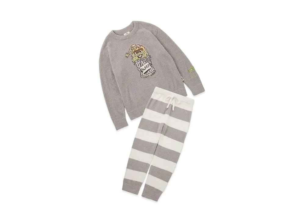 GELATO PIQUE x Sesame Street Motif Jacquard Pullover & Long Pants Set (Homme) "Gray"