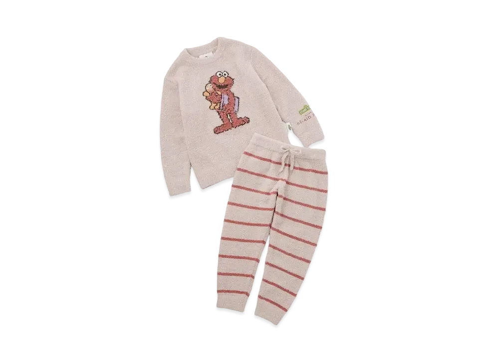 GELATO PIQUE x Sesame Street Motif Jacquard Pullover & Long Pants Set (Kids) "Pink"