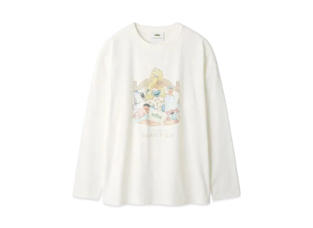 GELATO PIQUE x Sesame Street One Point Pullover (Unisex) "Off White"