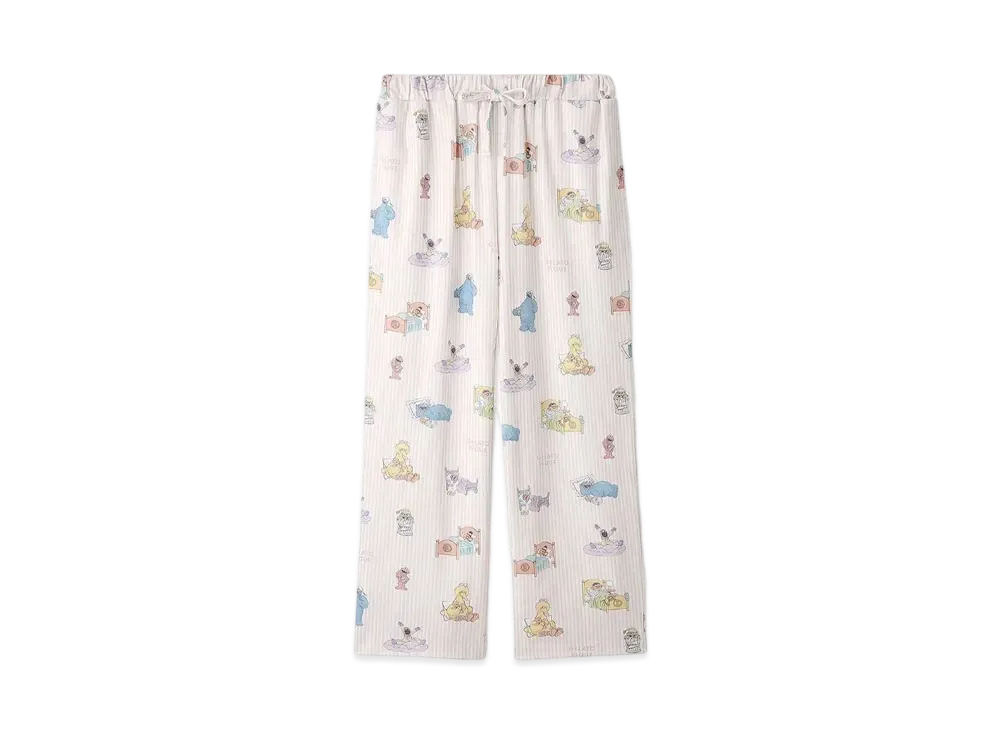 GELATO PIQUE x Sesame Street All-Over Pattern Long Pants "Pink"