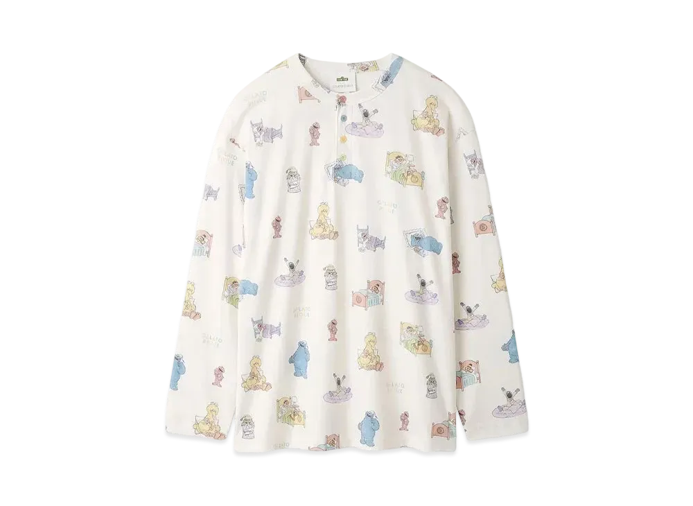 GELATO PIQUE x Sesame Street All-Over Pattern Pullover (Homme) "Off White"