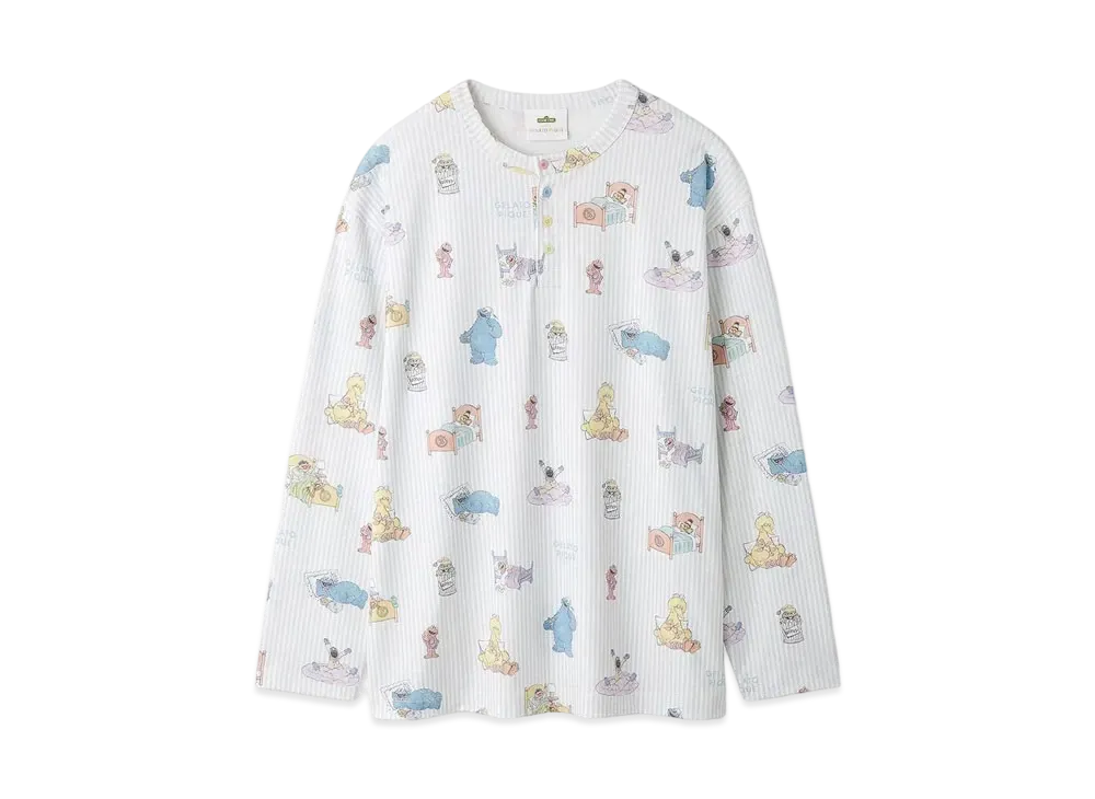 GELATO PIQUE x Sesame Street All-Over Pattern Pullover (Homme) "Blue"
