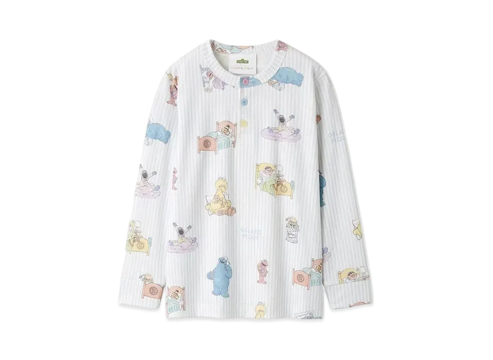 GELATO PIQUE x Sesame Street All-Over Pattern Pullover (Kids) "Blue"