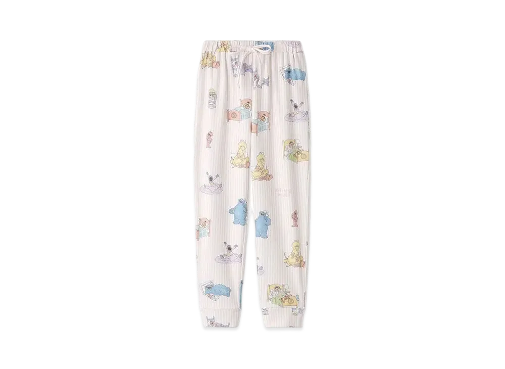 GELATO PIQUE x Sesame Street All-Over Pattern Long Pants (Kids) "Pink"
