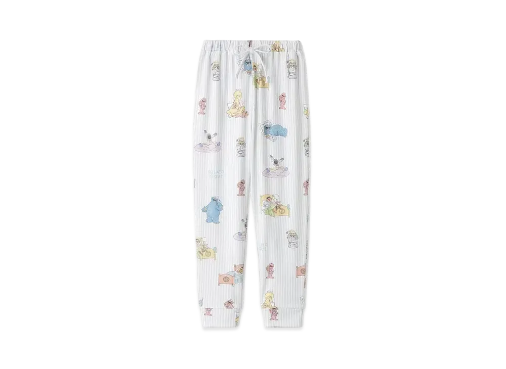GELATO PIQUE x Sesame Street All-Over Pattern Long Pants (Kids) "Blue"