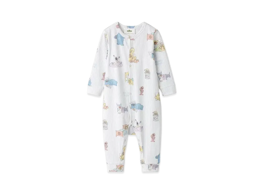 GELATO PIQUE x Sesame Street All-Over Pattern Romper (Baby) "Blue"