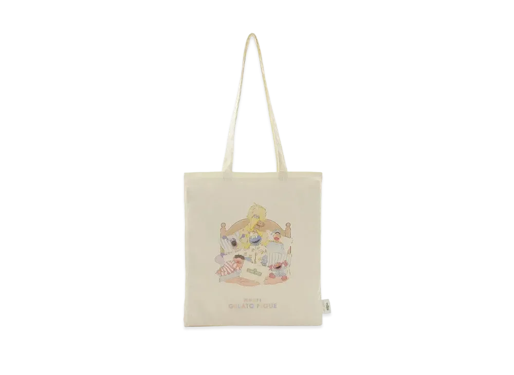 GELATO PIQUE x Sesame Street Tote Bag "Off White"