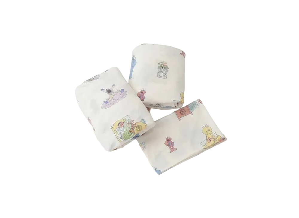 GELATO PIQUE x Sesame Street 3 Piece Bedding Set (Single) (Sleep) "Off White"