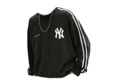MLB Exclusive Set Up Patch Embroidery Side Line Big Silhouette Pullover Sweatshirt only "Black"