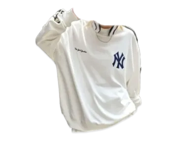 MLB Exclusive Set Up Patch Embroidery Side Line Big Silhouette Pullover Sweatshirt only "Off White"