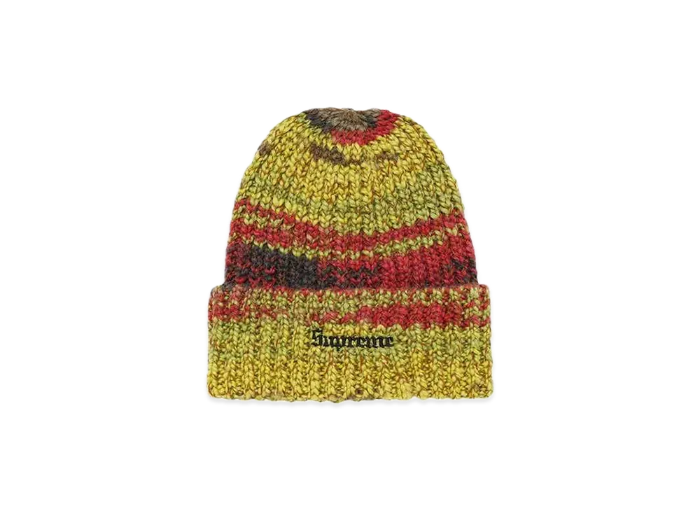 Supreme Space Dye Stripe Beanie "Yellow"