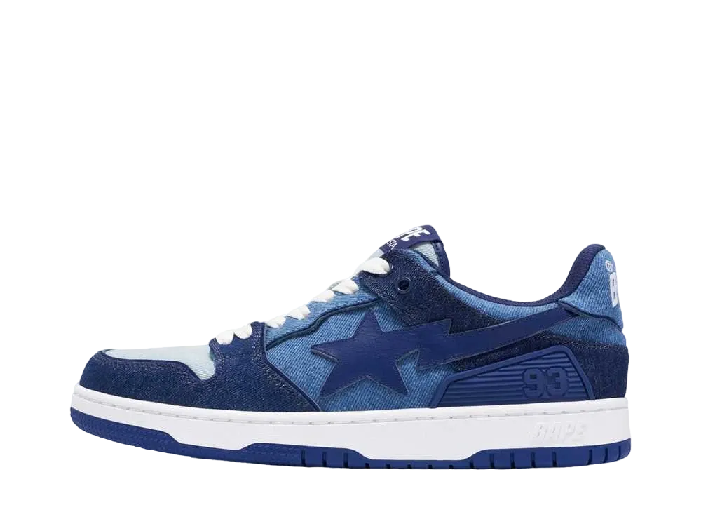 A BATHING APE®︎ Women's BAPE SK8 STA Denim "Indigo"