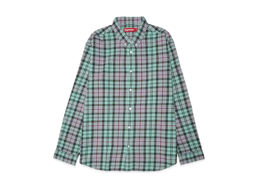 シュプリーム プレイド フランネル シャツ "ブルー" (24FW)