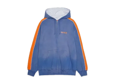 Supreme State Zip Up Hooded Sweatshirt "Washed Royal"