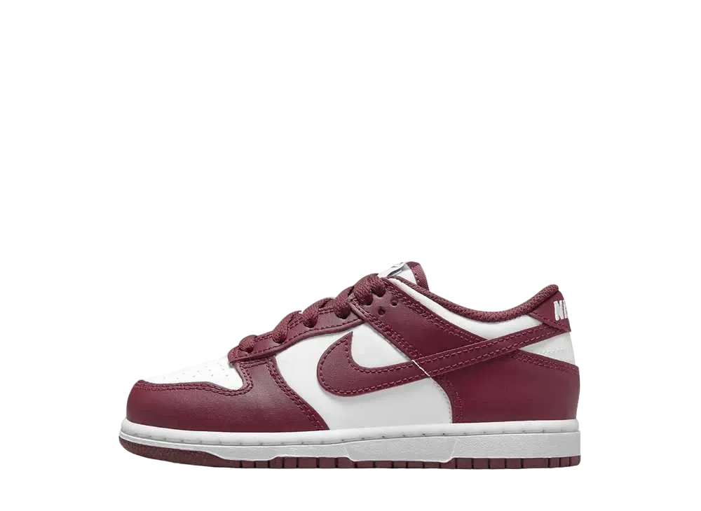 ナイキ PS ダンク ロー "ホワイト/ジムレッド/レッドウッド" (キッズ)