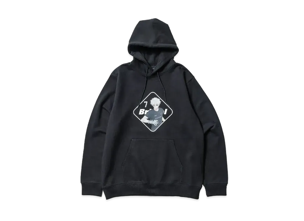 F.C.Real Bristol x BLUE LOCK Sweat Hoodie NAGI "Black"