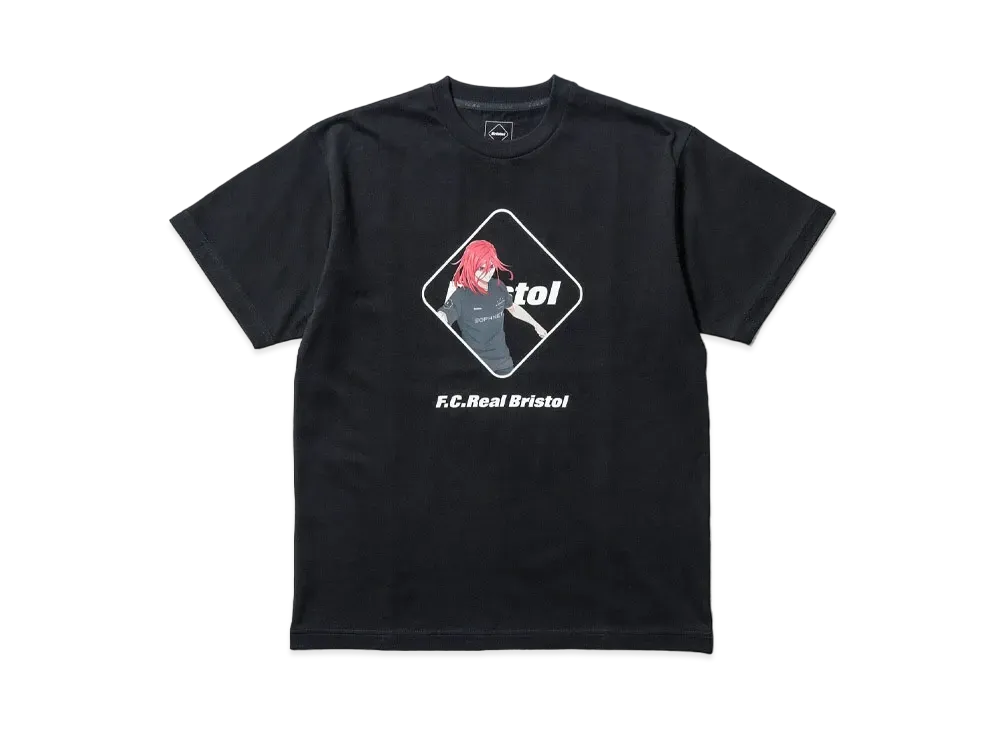 F.C.Real Bristol x BLUE LOCK S/S Tee CHIGIRI "Black"