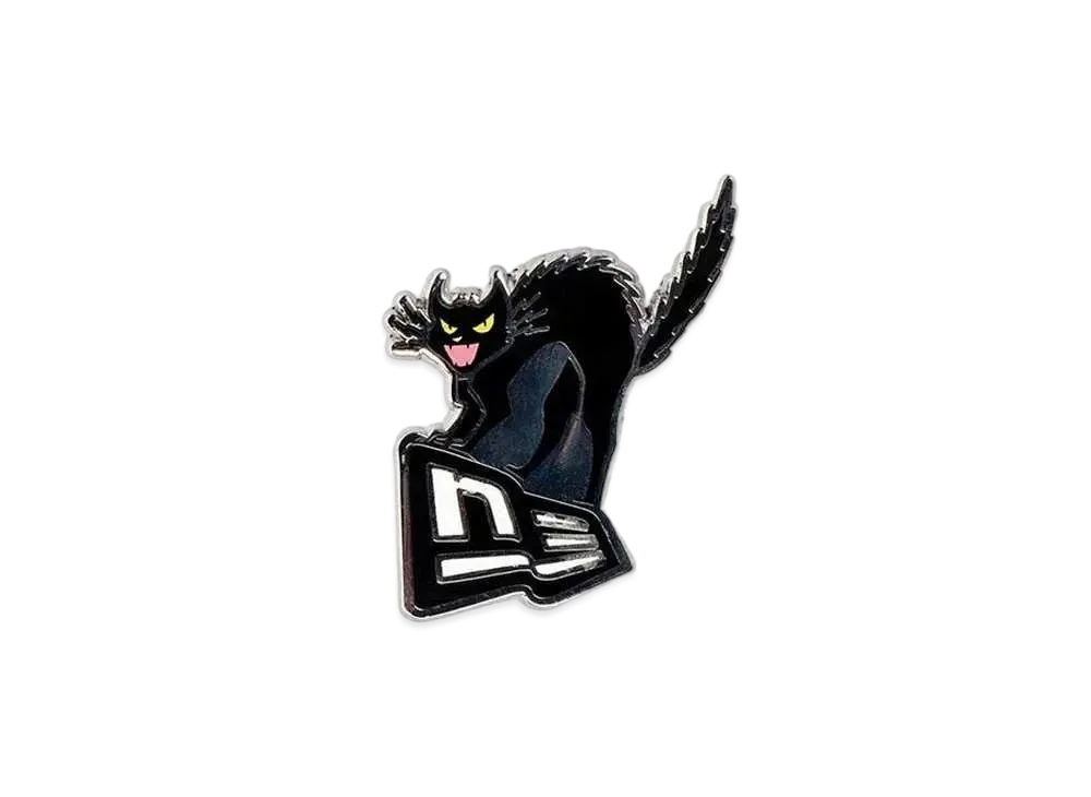 NEW ERA Halloween Collection Cap Accessories Pins Cat Flag Logo "Black"