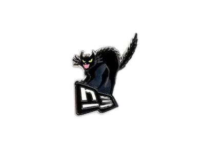 NEW ERA Halloween Collection Cap Accessories Pins Cat Flag Logo "Black"