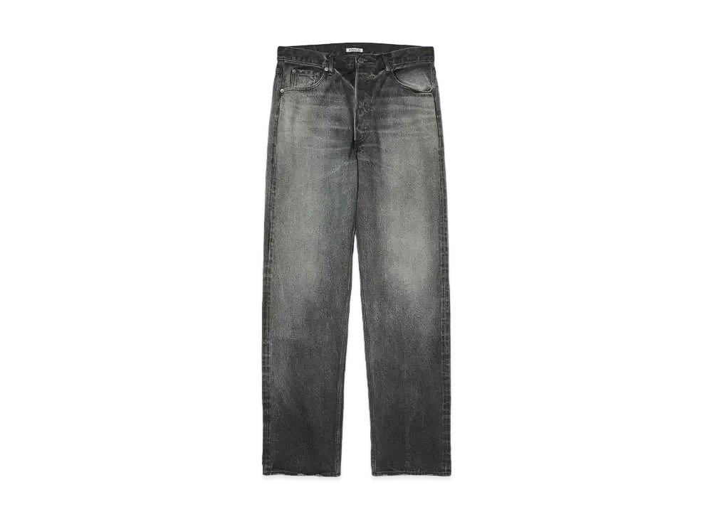 AURALEE オーラリー　ワイドデニム　FADED BLACK DENIM 3 AURALEE Selvedge Faded Heavy Denim Wide Pants 