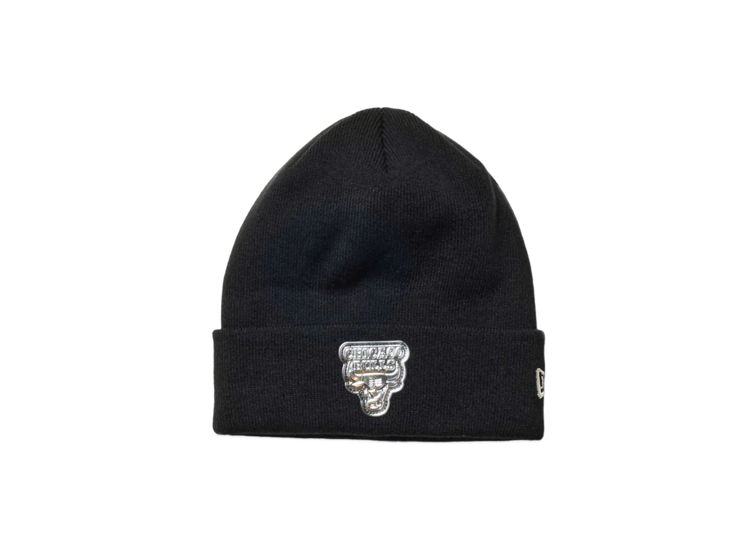 NEW ERA Basic Cuff Knit NBA Metal Logo Chicago Bulls "Black"