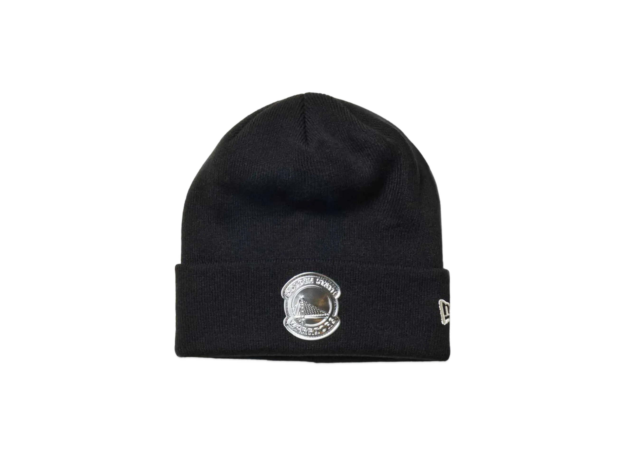 NEW ERA Basic Cuff Knit NBA Metal Logo Golden State Warriors "Black"